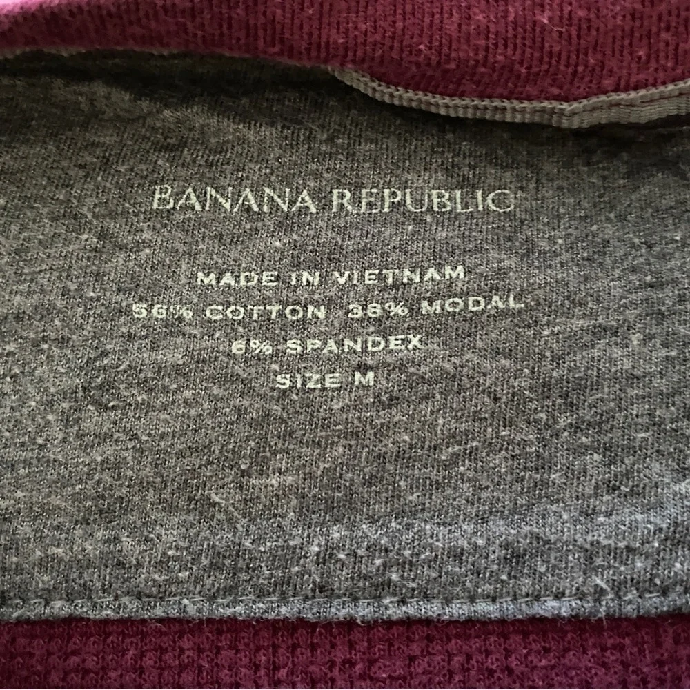 BANANA REPUBLIC Maroon Long Sleeve Shirt Men M Medium - Comfy!